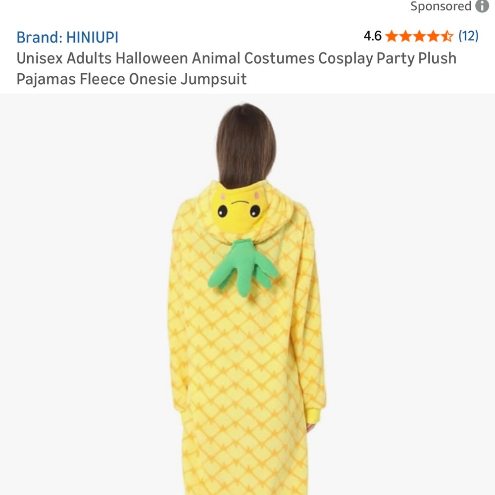 Yellow Pineapple Onesie Jumpsuit - Picture 2 of 5